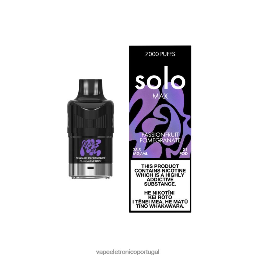 Vape Eletronico - Solo MAX vagem romã de maracujá BX28RB89