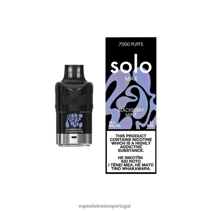 Vape Recarregável - Solo MAX vagem menta amora BX28RB73