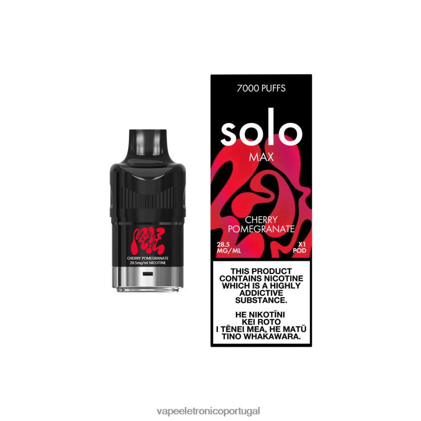 Vape Recarregável - Solo MAX vagem romã cereja BX28RB83