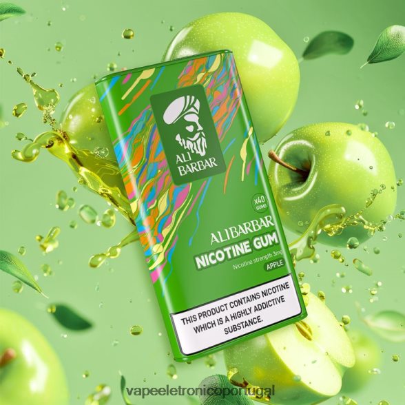 Alibarbar goma de nicotina maçã 46DN0X98 - Vape Recarregável