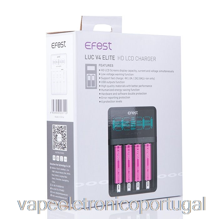 Vape Eletrônico Efest Luc V4 Elite Hd Carregador Lcd