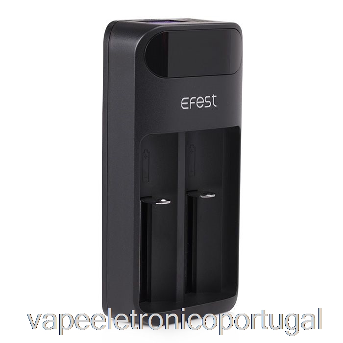 Vape Eletrônico Efest Exuberante Q2 Carregador De Bateria Led Inteligente De 2 Compartimentos