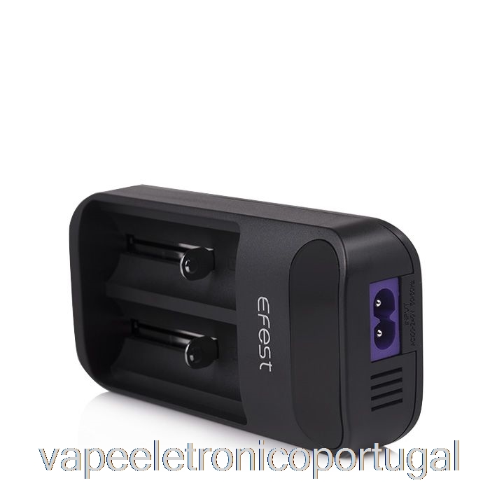 Vape Eletrônico Efest Exuberante Q2 Carregador De Bateria Led Inteligente De 2 Compartimentos