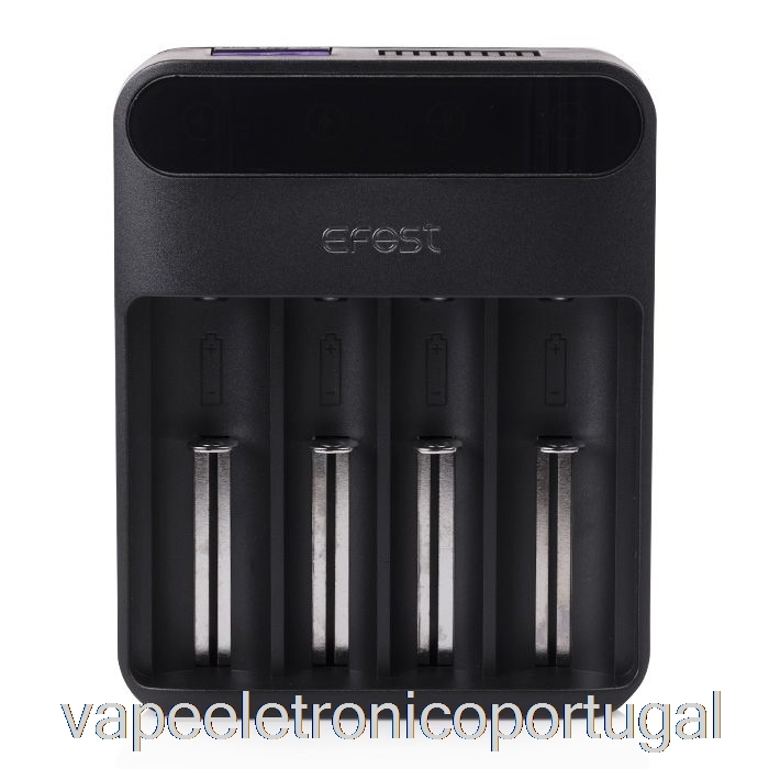 Vape Eletrônico Efest Exuberante Q4 Carregador De Bateria Led Inteligente De 4 Compartimentos