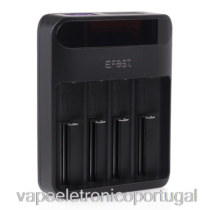 Vape Eletrônico Efest Exuberante Q4 Carregador De Bateria Led Inteligente De 4 Compartimentos