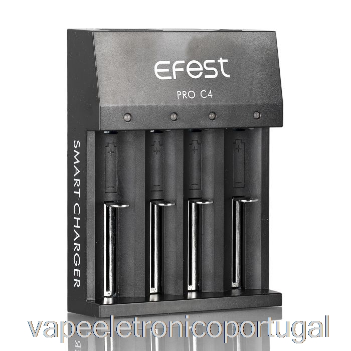 Vape Eletrônico Efest Pro C4 Carregador De Bateria Inteligente De 4 Baias