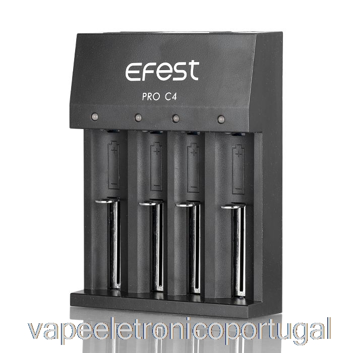Vape Eletrônico Efest Pro C4 Carregador De Bateria Inteligente De 4 Baias