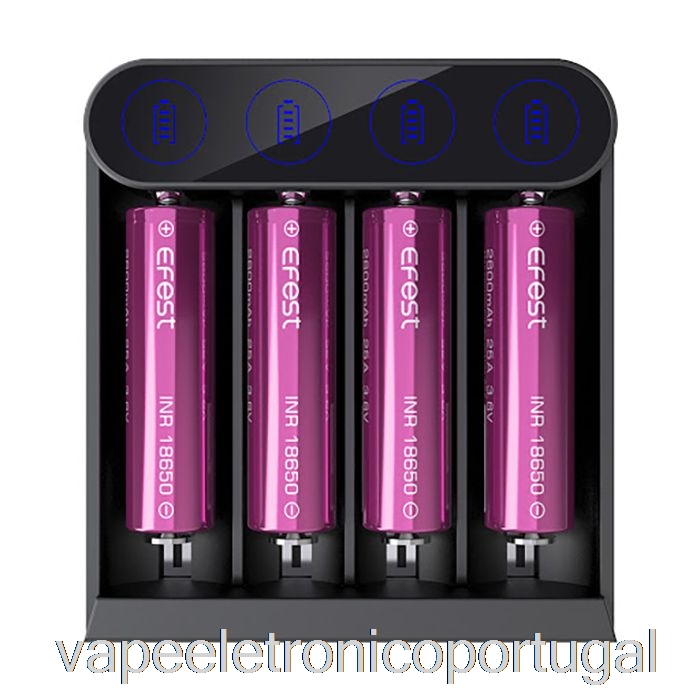 Vape Eletrônico Efest Slim K4 Carregador De Bateria Usb-c