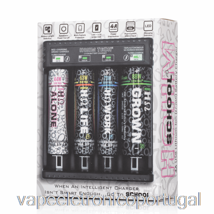 Vape Eletrônico Hohm Tech School 4 4a Carregador Usb-c