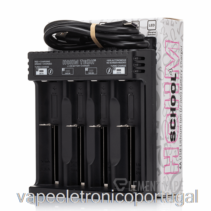 Vape Eletrônico Hohm Tech School 4 4a Carregador Usb-c
