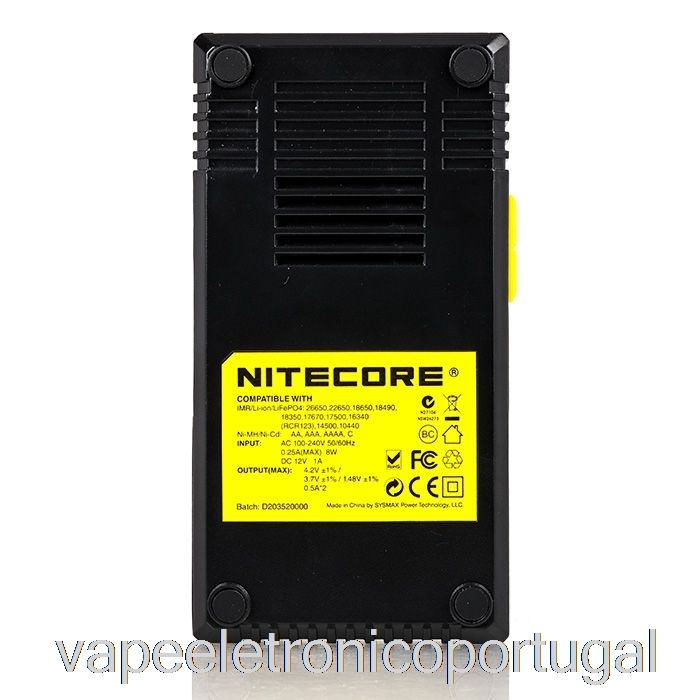 Carregador De Bateria Vape Eletrônico Nitecore D2 (2 Baias)