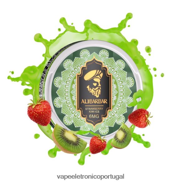 Alibarbar bolsas de nicotina gelo de morango e kiwi 46DN0X91 - Vape Portugal