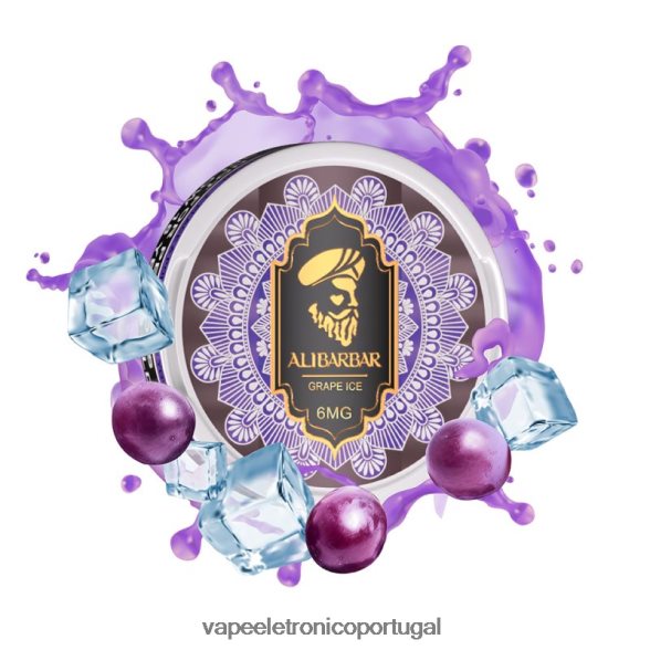 Alibarbar bolsas de nicotina gelo de uva 46DN0X85 - Líquidos Vape Portugal