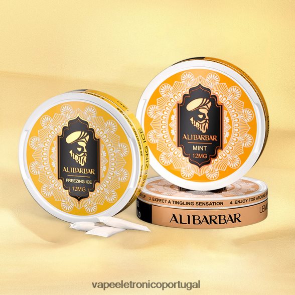 Alibarbar bolsas de nicotina romã cereja 46DN0X82 - Vape Descartavel