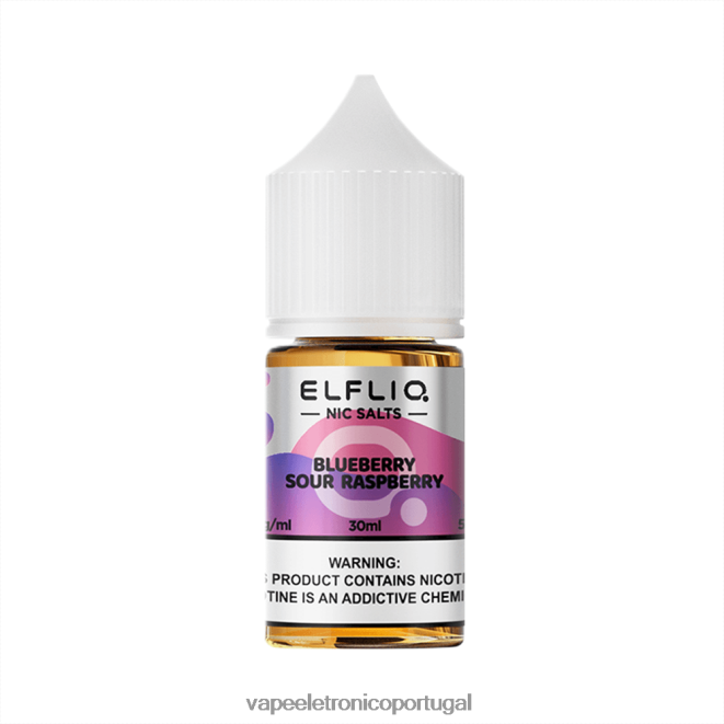 ELFBAR ELFLIQ Nic Salt 30ml Raspeira azeda de mirtilo L206L612 Vape Descartavel