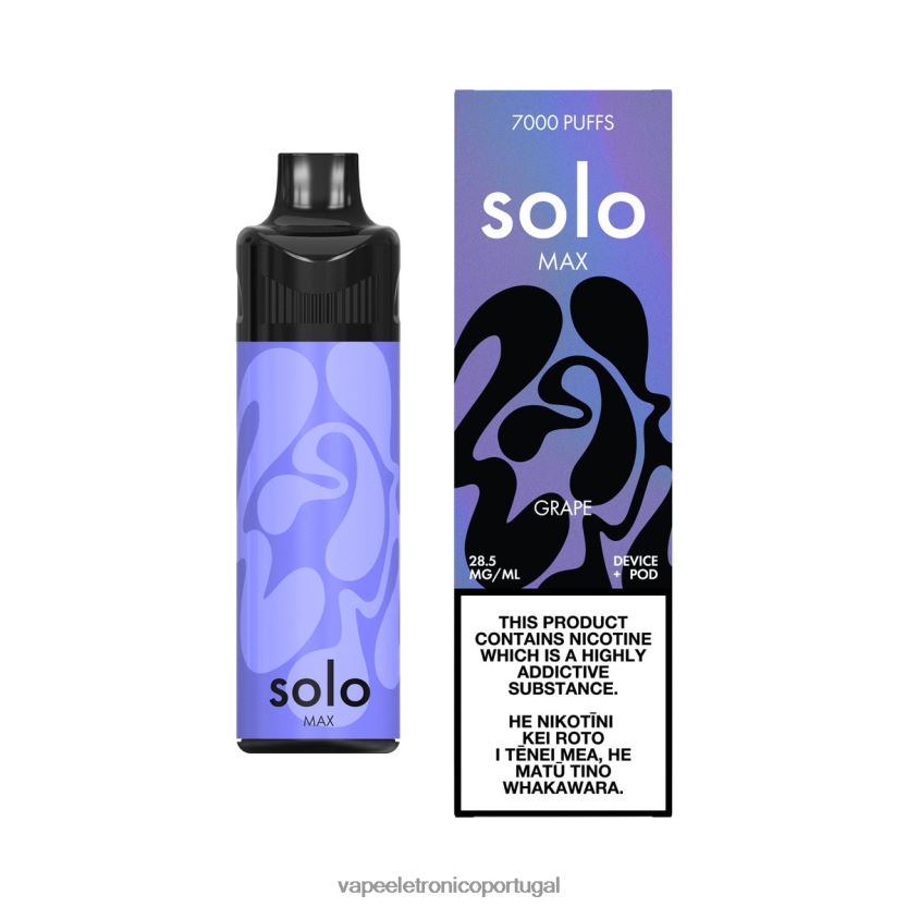 Vape Descartavel - Solo MAX conjunto de cápsulas uva BX28RB67