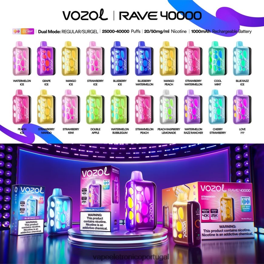 Vozol Rave 40000 8NV6041 Vape Portugal