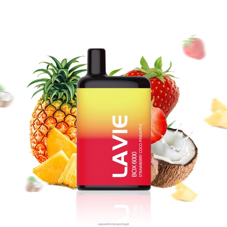 Líquidos Vape Portugal - LAVIE BOX 6.000 baforadas morango coco abacaxi 0P2FJ205