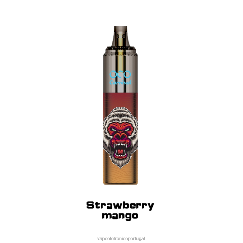 Vape Descartavel - LAVIE OCO carnaval 10.000 baforadas manga morango 0P2FJ357