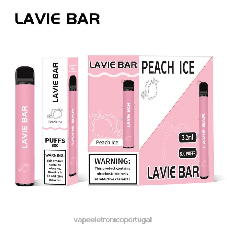Vape Eletronico - LAVIE BAR 800 baforadas gelo de pêssego 0P2FJ314