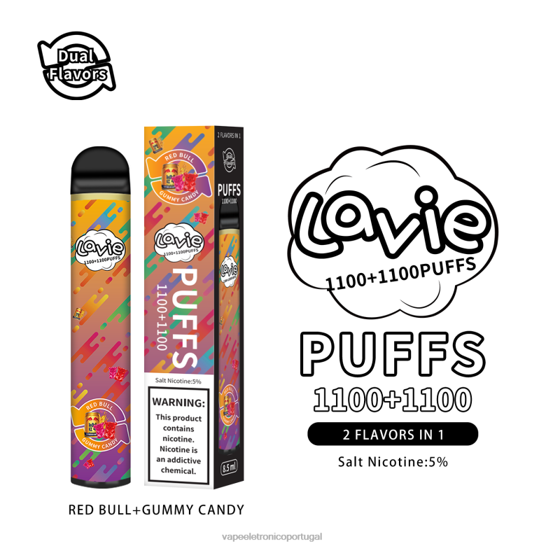 Vape Eletronico - LAVIE BAR Switch 2.200 baforadas red bull/doce de goma 0P2FJ299