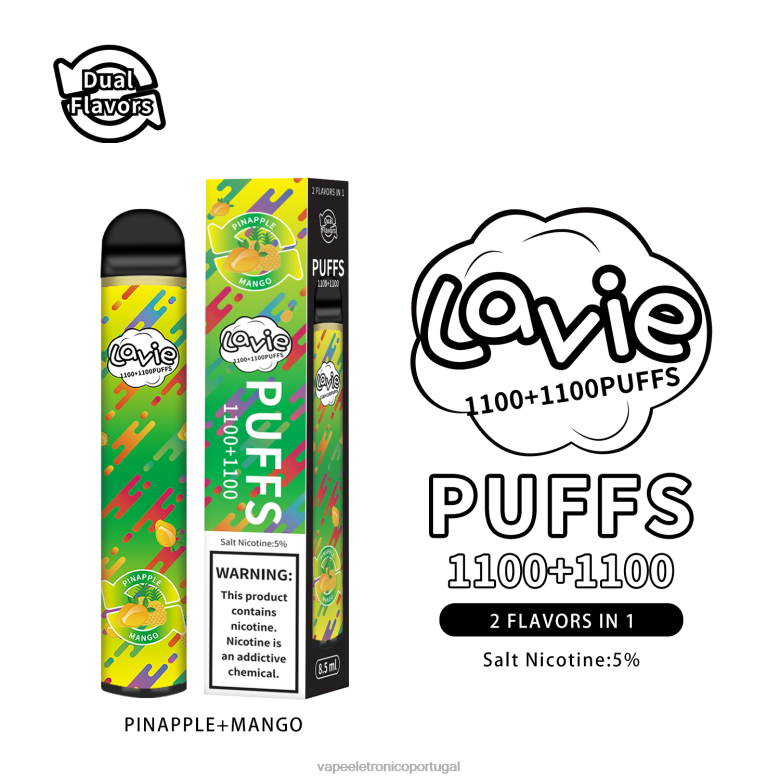Vape Portugal - LAVIE BAR Switch 2.200 baforadas abacaxi/manga 0P2FJ296