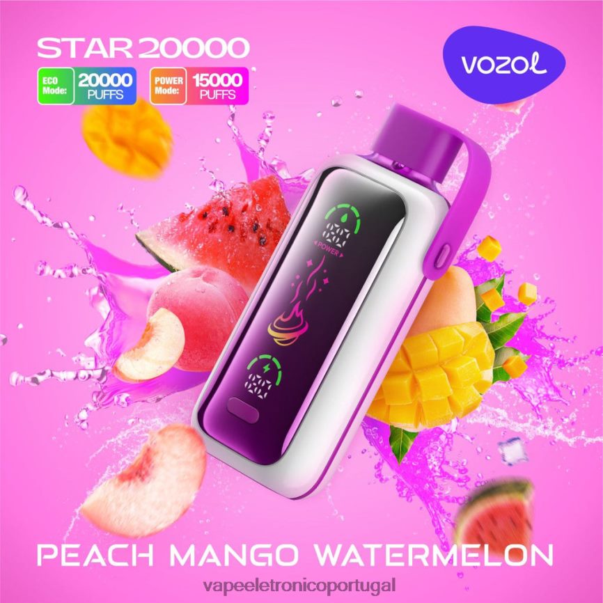 Vape Portugal - VOZOL STAR 20.000 melancia manga pêssego 0L84D216