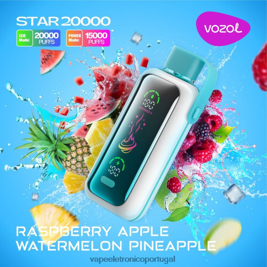 Vape Recarregável - VOZOL STAR 20.000 framboesa maçã melancia abacaxi 0L84D218