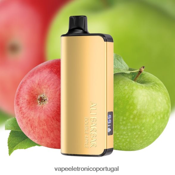 Alibarbar Ingot 20.000 vapores descartáveis maçã dupla 46DN0X47 - Vape Descartavel