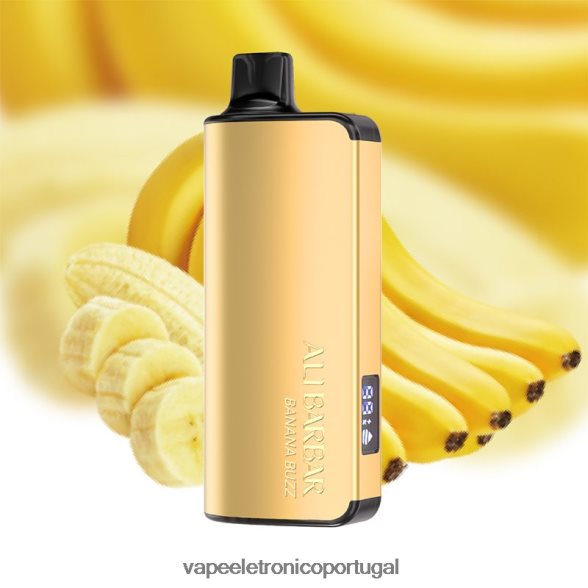 Alibarbar Ingot 20.000 vapores descartáveis zumbido de banana 46DN0X46 - Vape Portugal