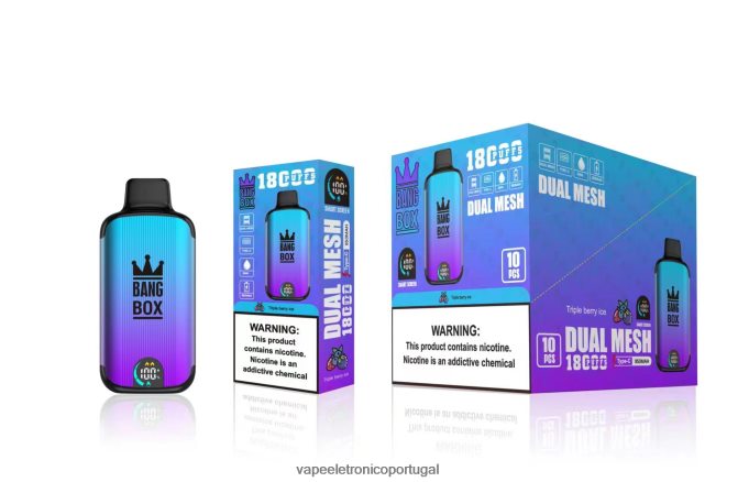 Líquidos Vape Portugal - Bang Box 18.000 baforadas gelo de baga tripla BTPPHP95