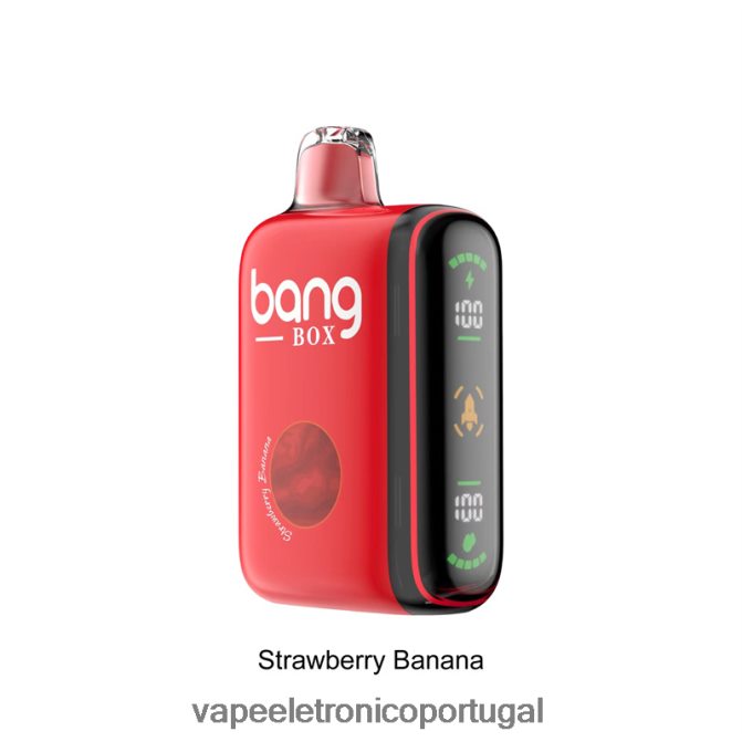 Líquidos Vape Portugal - Bang Box Display de energia inteligente de 9000-18000 baforadas banana morango BTPPHP25