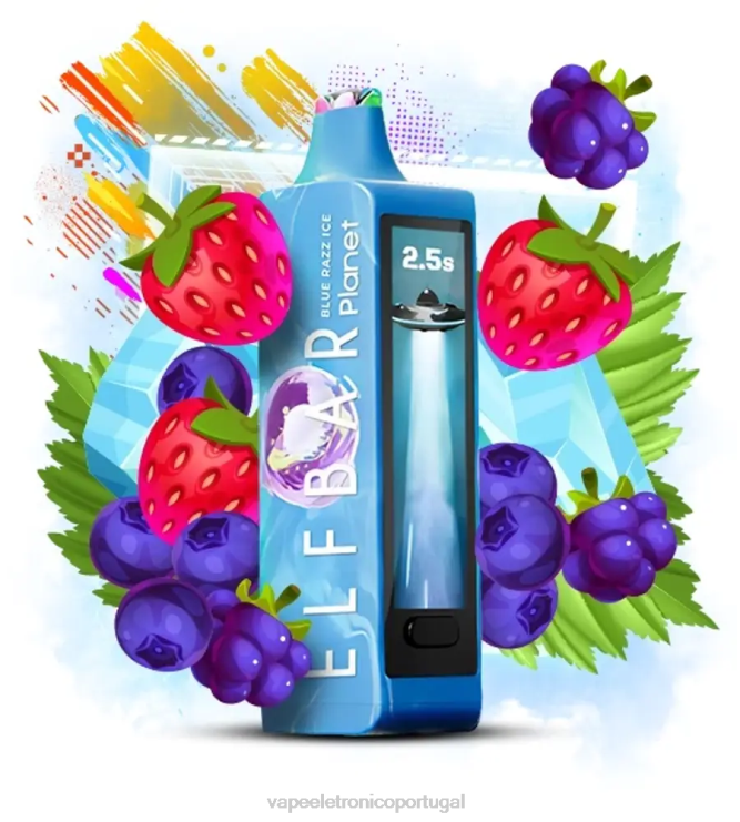 Líquidos Vape Portugal - Elf Bar Planet 25.000 gelo azul V4X8615