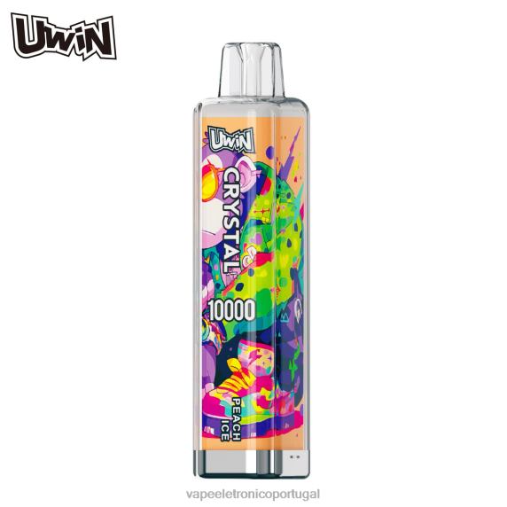 Líquidos Vape Portugal - UWIN CRYSTAL 10.000 vapores descartáveis gelo de pêssego DHT2610