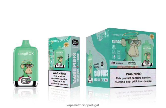 Vape Descartavel - Bang Box 15.000 baforadas maçã azeda de framboesa BTPPHP42