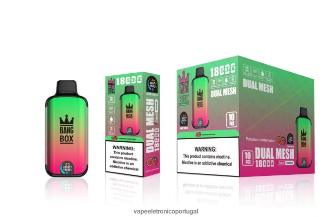 Vape Descartavel - Bang Box 18.000 baforadas melancia de framboesa BTPPHP97