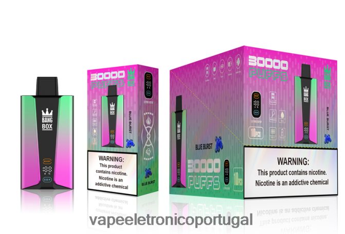 Vape Descartavel - Bang Box Tela inteligente de 30.000 baforadas explosão azul BTPPHP82
