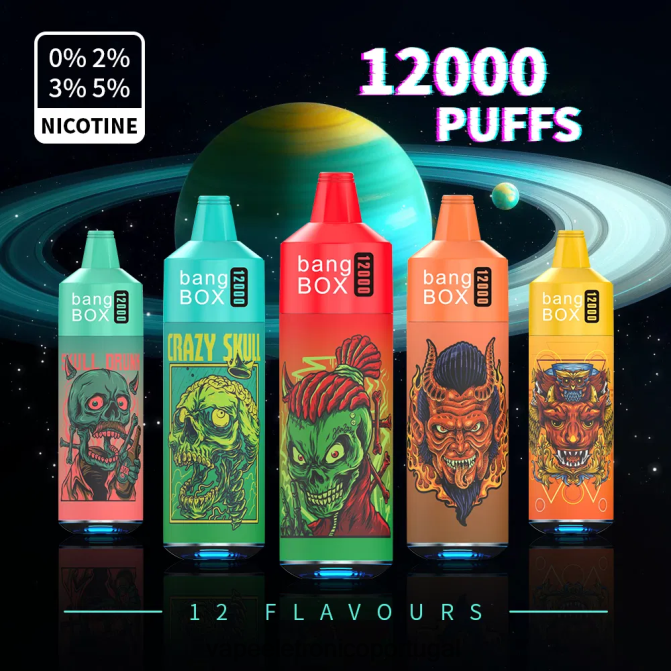 Vape Descartavel - Bang Box luz rgb de 12.000 sopros descartável BTPPHP37