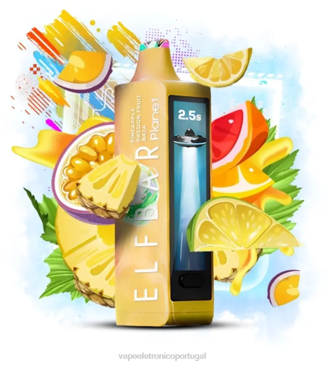 Vape Descartavel - Elf Bar Planet 25.000 abacaxi maracujá baja V4X8627