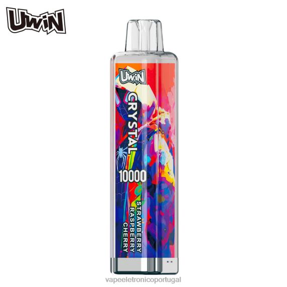 Vape Descartavel - UWIN CRYSTAL 10.000 vapores descartáveis morango framboesa cereja DHT267