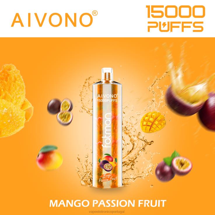Vape Eletronico - Aivono FATMAN 15.000 manga, maracujá DD0P819