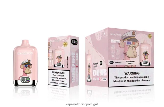 Vape Eletronico - Bang Box 15.000 baforadas uva morango BTPPHP44