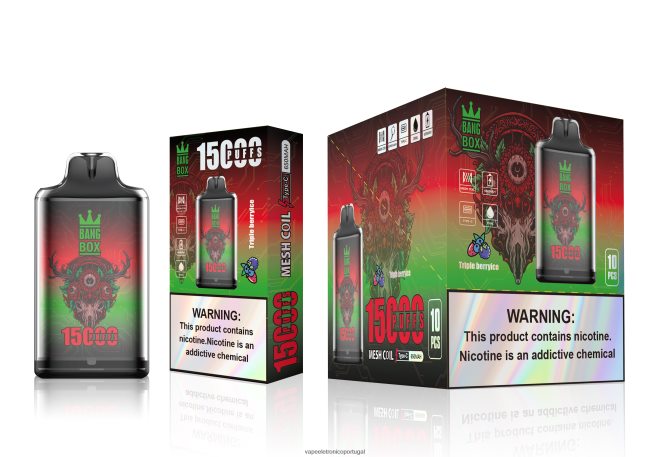 Vape Eletronico - Bang Box s1-15000 baforadas gelo de baga tripla BTPPHP104