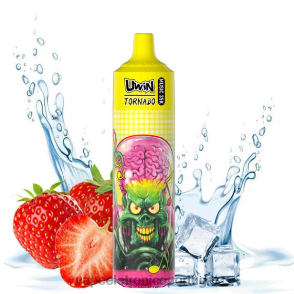 Vape Eletronico - UWIN CRYSTAL vaporizador descartável de 35k gelo de morango DHT2624