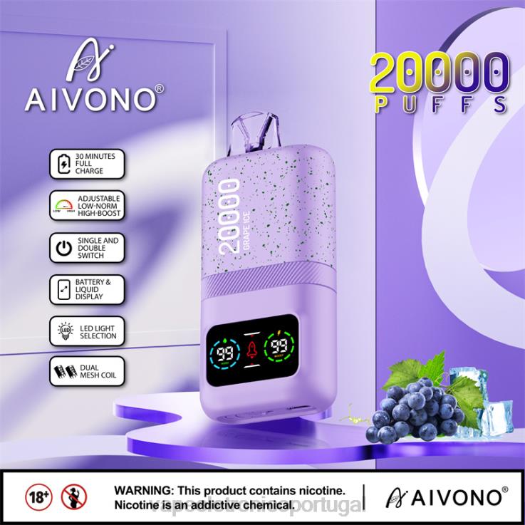 Vape Portugal - Aivono AIM magic 20.000 gelo de uva DD0P886
