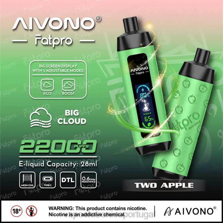 Vape Portugal - Aivono Fatpro 22.000 duas maçãs DD0P81