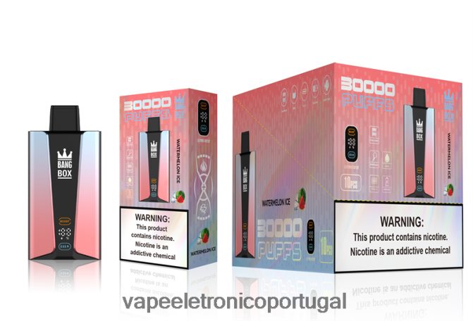 Vape Portugal - Bang Box Tela inteligente de 30.000 baforadas gelo de melancia BTPPHP86