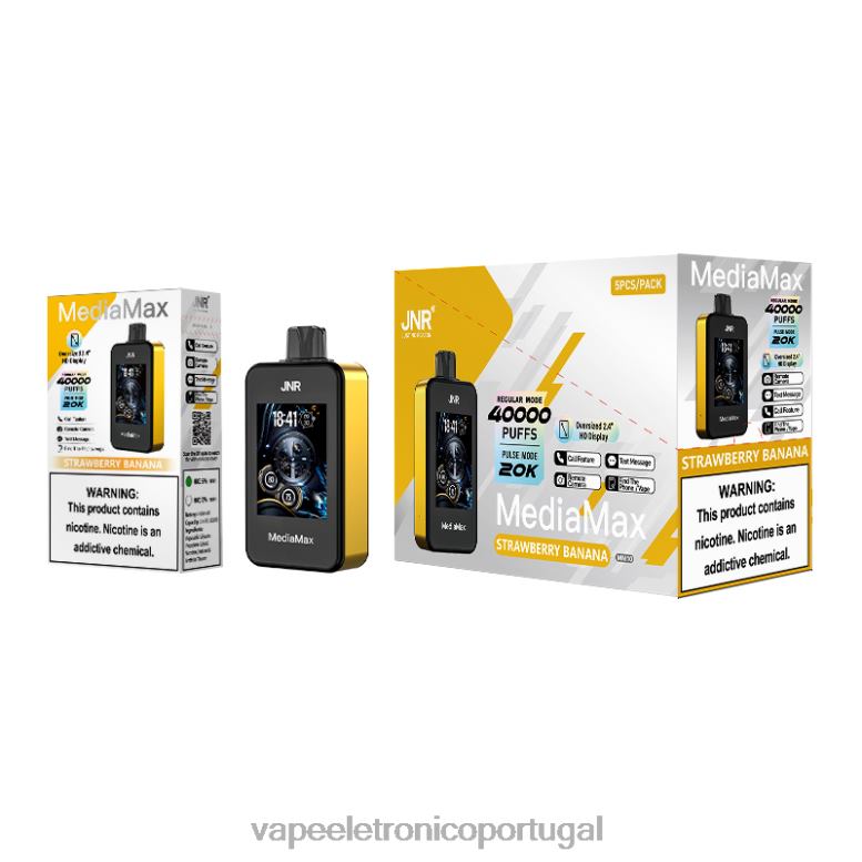 Vape Portugal T60HV16 JNR MediaMax 40k sopro banana morango