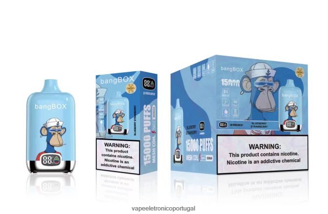 Vape Recarregável - Bang Box 15.000 baforadas morango mirtilo BTPPHP38