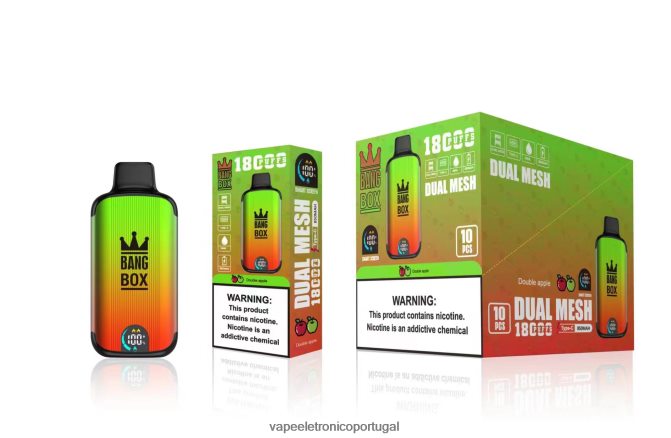 Vape Recarregável - Bang Box 18.000 baforadas maçã dupla BTPPHP93